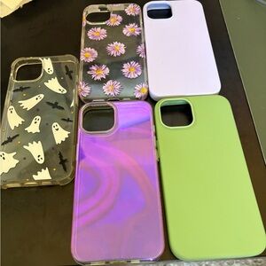 Purple and Green Phone Case Set